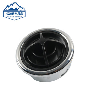 <b>Black</b> Circular RV Air <b>Vent</b> With Chrome Frame Modern Vehicle Interior Accessory - Product Image 4