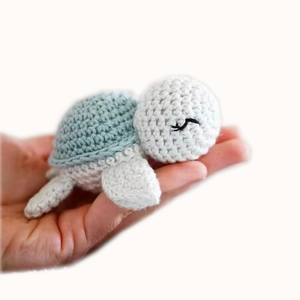 Кукла амигуруми ручной работы 100%, вязаная крючком хлопковая черепаха, морские животные, игрушки для малышей - Product Image 1