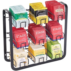 Supporto in metallo a 3 livelli per organizzatore di bustine di tè oltre 180 armadio di stoccaggio per bustine di tè e supporto <span class=keywords><strong>da</strong></span> <span class=keywords><strong>parete</strong></span> disponibile - Product Image 1
