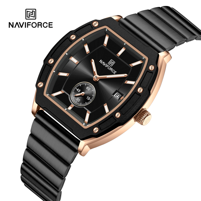NAVIFORCE 8068L Fashion Montre Femme Quartz Watches High Quality Original Waterproof Date Watch with Stainless Steel Band