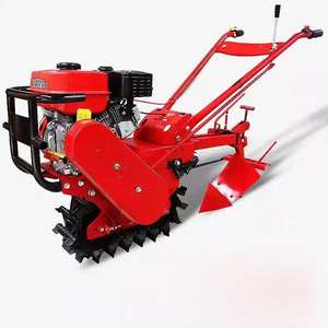 Multifunctionele kleine kettingaangedreven <span class=keywords><strong>cultivator</strong></span> met één wiel, diesel aangedreven mini-akkerbouwmachine - Product Image 1