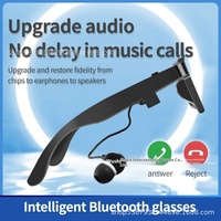 Gafas inteligentes con audio IA y lentes planas para auriculares BT, para miopía, con escucha integrada para música, dispositivo inteligente portátil