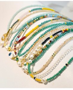 Dainty Freshwater Pearl <b>Necklace</b> For Women Luxury Minimal Colorful Crystal <b>Beaded</b> <b>Necklace</b> Non Tarnish Fashion Jewelry Gift - Product Image 5