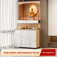 Armoire de culte bouddhiste chinoise en bois massif, personnalisable, pour salon moderne, mobilier domestique Guanyin Bodhisattva