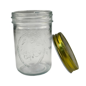 Großpackung Weithalsgläser 16oz 32oz 500ml 1000ml Umweltfreundliche Klassische Lebensmittelgeeignete Glasbehälter mit Deckeln für Honig und Marmelade - Product Image 2