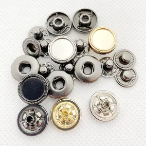 Indumento decorativo inciso stampa Logo bottone in metallo bottone in metallo personalizzato bottoni automatici per cappotti in pelle
