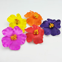 Fleurs artificielles Hibiscus 9 couleurs pour la décoration des cheveux, idéales pour les fêtes estivales et hawaïennes, avec pinces à cheveux pour créations DIY