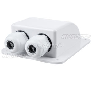 Caja de Conexiones ABS con Doble Entrada de Cable, Caja de Entrada de Cable Doble para Autocaravana, Blanca, con Doble Orificio, Accesorios para RV, Yate y Automóvil - Product Image 2