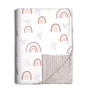 <span class=keywords><strong>Couverture</strong></span> Polaire Bébé Personnalisée, Douce et Épaisse pour <span class=keywords><strong>Nouveau</strong></span>-<span class=keywords><strong>né</strong></span>, <span class=keywords><strong>Hiver</strong></span>, Pois, Minky - Product Image 1
