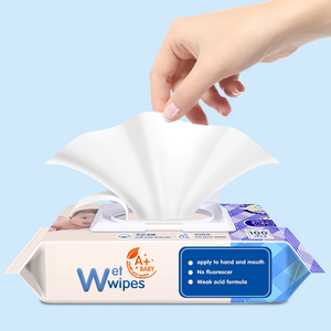 工場卸売 ベビー用ウェットティッシュ 無香料 100枚入り ベビーウェットティッシュ - Product Image 4