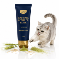 Pâte de contrôle des boules de poils naturelle quotidienne à 3 couches de fibres pour chats, formule premium à base de cellulose, orge, psyllium et double enzyme, OEM