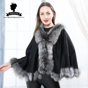 Natural Fox Fur Women's Shawl Winter Fashion Trend Sleeveless Genuine Fur Outer Party Party Decoration