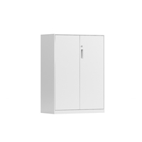 Armoire de rangement en métal à 2 portes avec étagères réglables pour bureau et atelier