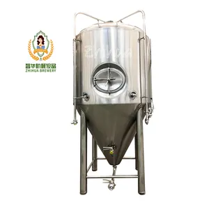 Beer Brewing Fermentation SUS304 Glycol Jacket Conical Fermenter For Brew House