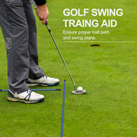Palo de Alineación de Golf con Logotipo Personalizado, Azul, Plegable, Indicador de Dirección de Swing, OEM ODM, Regalo de Entrenamiento