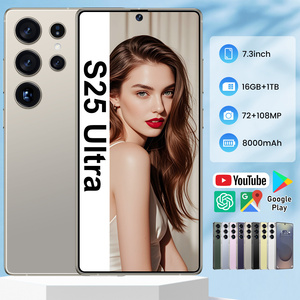 Teléfono Inteligente S25 Ultra de Alta Resolución, Cámara Dual de 72+108MP, Pantalla de <span class=keywords><strong>7</strong></span>.3 Pulgadas, 8000mAh, 16GB+1TB, Doble SIM, Ranura para Tarjeta TF, Versión Global - Product Image 1