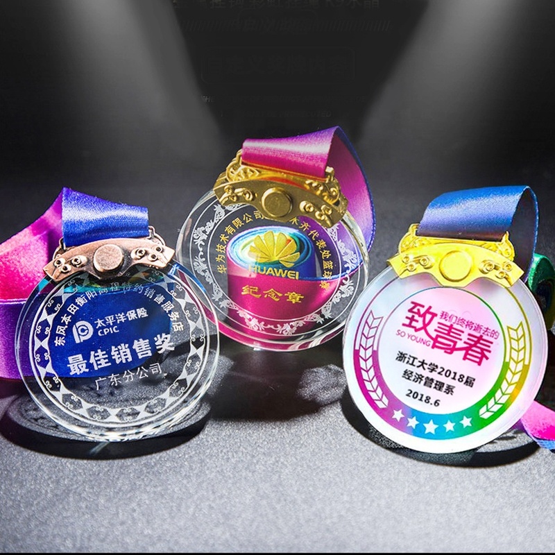 Customized Sublimation Quality Crystal Medal With