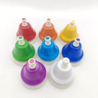 Professional Durable Educational 8 Tones Color Music Toy Desk Hand Bells for Kids Orff Percussion Instrument Early Childhood