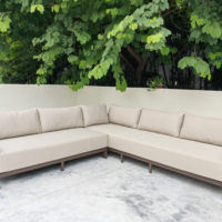 Conjunto de Sofás de Exterior Modernos, Lujosos y Duraderos, Muebles de Patio, Sofá para Villa, Resort, Hotel, Jardín, Combinación de Sofás Largos