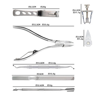 Stainless Steel <b>Nail</b> Clipper 7-Piece <b>Set</b> With Leather Bag Portable Pedicure Tools For Adults - Product Image 3