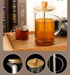 Cafetière presse française à café en verre à haute teneur en borosilicate - Product Image 6