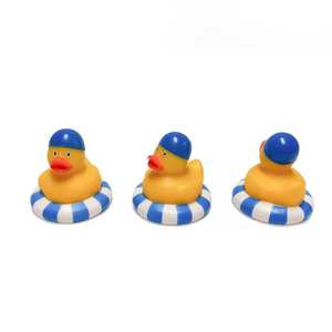 En stock : Canard en caoutchouc lumineux de Noël, jouet flottant absorbant l'eau pour bébé, idéal pour le sable et l'eau, 5-6 cm – Vente chaude de l'été - Product Image 5