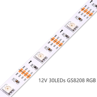 Bande LED numérique programmable à double signal SPI Magic Color CE&RoHS, DC12V GS8208 30/60LEDs, pixels RGB adressables