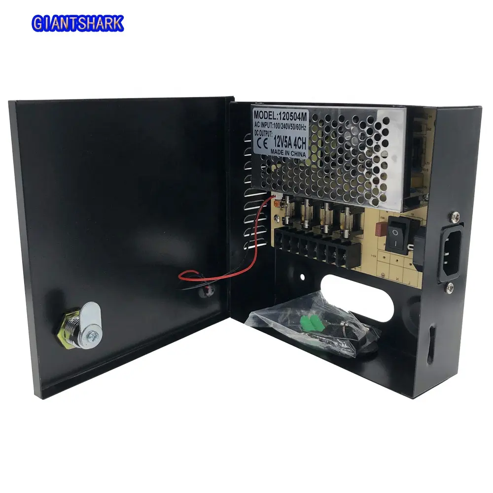 china manufacture auto reset fuse power supply box switching power case 12v dc 4 ports 5 amps