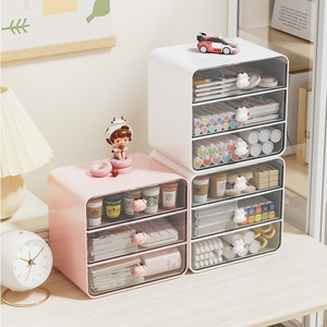 Desktop Storage Box Rectangle Standing Type Office Organizer For Student Cosmetic Desk <b>Drawer</b> Style Storage Rack - Product Image 1