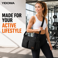 Sac de sport imperméable à bandoulière avec pochette amovible pour articles mouillés et secs, poche isotherme pour bouteille et compartiment rembourré pour ordinateur