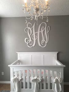 2026 nuevas letras de monograma de madera iniciales para guardería monograma de madera pintado colgante de pared cuna colgante de pared personalizado - Product Image 3