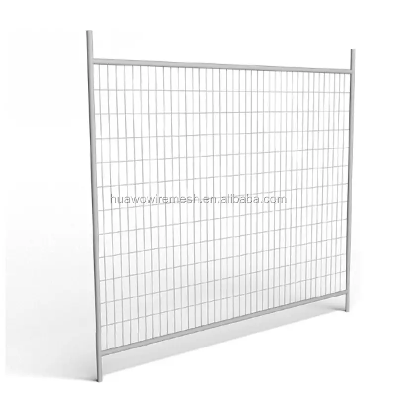 Paneles de valla temporales de Metal portátiles 8x8 para uso residencial Aplicaciones de construcción de seguridad Puerta de hierro de acero pintado