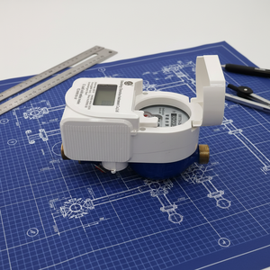 <span class=keywords><strong>Compteur</strong></span> d'<span class=keywords><strong>eau</strong></span> prépayé numérique intelligent à carte DN15 avec cartes d'utilisateur OEM, contrôle par vanne à boisseau, radiofréquence, IP68, plastique - Product Image 1