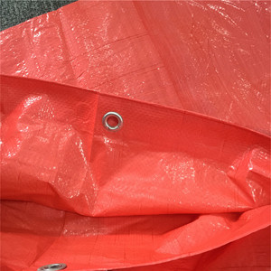 Bâche de tente tissée imperméable en tissu enduit PE bleu et orange pour doublure et usage industriel, style uni - Product Image 4