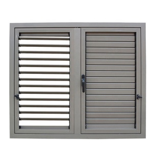 Fenêtres à persiennes horizontales en aluminium et verre au design moderne, réglables, pour la ventilation des salles de bain et des cuisines - Product Image 2