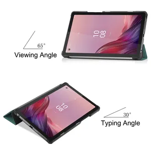 Yeni manyetik ince üç katlı standı PU deri akıllı kapak Tablet PC kılıf için Lenovo Tab M9 9 inç TB310XU TB310FU 2023 Funda