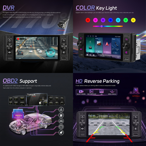 วิทยุติดรถยนต์ Podofo 5 นิ้ว 2+64GB 1Din ระบบ Android รองรับ CarPlay & Android Auto พร้อมบลูทูธ WIFI วิทยุ SWC DSP USB&Type-c จัดส่งรวดเร็ว - Product Image 3