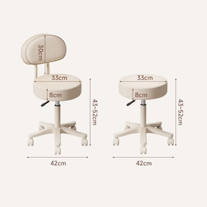 Height Adjustable <b>Rolling</b> Spa Stool with Wheels, Swivel Barber Nail Tech Stool for Beauty Salon Tattoo Home Office Use - Product Image 2