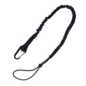 Fall Protection Equipment Self-Locking Tool Tether Lanyard With Carabiner Clip and Adjustable Loop End