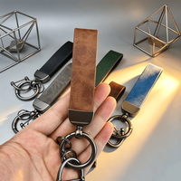 Porte-clés en cuir PU vintage de qualité supérieure, logo personnalisé en relief, porte-clés à changement de couleur, accessoire élégant pour clés de voiture