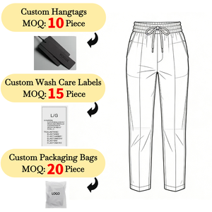 <strong>Women's</strong> Wide Leg <strong>Cargo</strong> Pants with Half Elastic Waist, Winter Casual <strong>Trousers</strong> for <strong>Tall</strong>, Wholesale Custom ZONA - Product Image 4