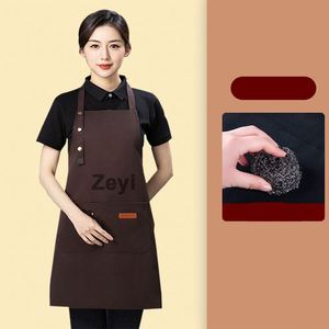 ผ้ากันเปื้อนเชฟกันน้ำพิมพ์โลโก้ได้ แขนถอดได้ มีกระเป๋า ปรับขนาดได้ ผ้าแคนวาสอย่างดี สำหรับผู้ชายและผู้หญิง พร้อมกระเป๋า - Product Image 6