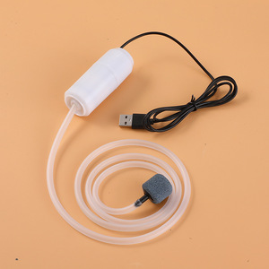 طقم مضخة هواء فاخرة للأحواض المائية من JY USB، مولد فقاعات صغير صديق للبيئة من البلاستيك، مهوية محمولة لحوض السمك، أحجار هواء، أكياس هواء، أحواض سمك مكتبية - Product Image 3