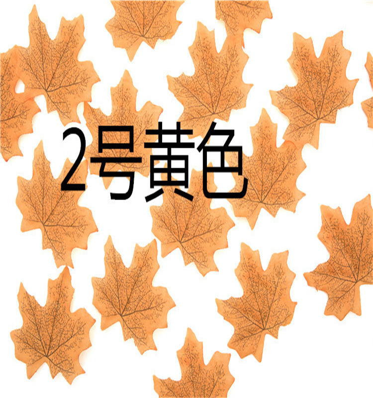 50pcs Fall Artificial Maple Leaves  for Thanksgiving Wedding Indoor Outdoor Wreath Decoration