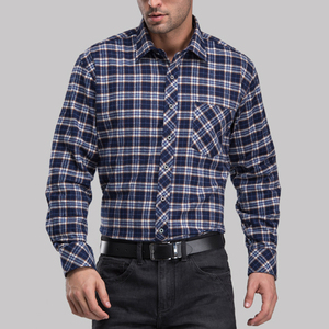 Mejor venta <span class=keywords><strong>barato</strong></span> patrón Fancy <span class=keywords><strong>Plaid</strong></span> camisas de algodón para hombres venta al por mayor de camisa de manga larga - Product Image 5