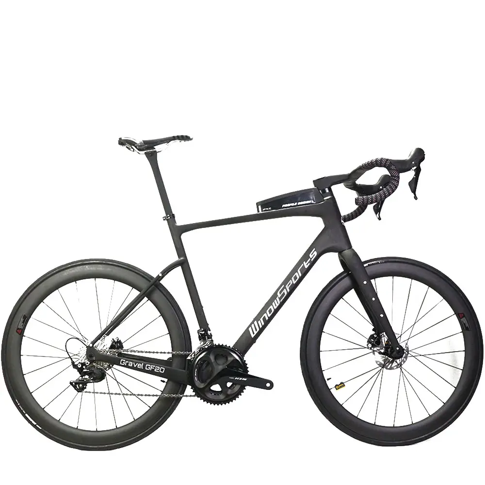 China preço ultra leve completo carbono cascalho bicicleta, 700 * 45c pneu freio a disco bicicleta de estrada corrida cascalho bicicleta para homens