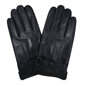 <strong>Mens</strong> Custom <strong>Black</strong> Goatskin <strong>Leather</strong> <strong>Gloves</strong> Winter Warm Driving Motorcycles Sheepskin Touch Screen <strong>Gloves</strong> Ski Casual Travel Sports - Product Image 2