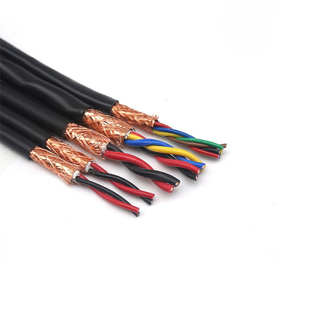Shield Twisted Pair Cable 22awg Stranded Conductor Tinned Copper PVC Round RS485 Power Cable with 2/3/4/5 Cores Bare