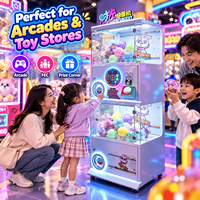 Machine à capsules mince avec roue de la fortune et panneau à monnayeur pour propriétaires de centres commerciaux et de salles d'arcade