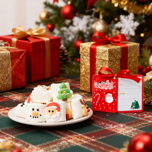 Fábrica Directa OEM ODM Recetas Entrega Rápida Dulces Navideños Creativos Dulces Suaves y Esponjosos Golosinas Festivas Malvaviscos - Product Image 6